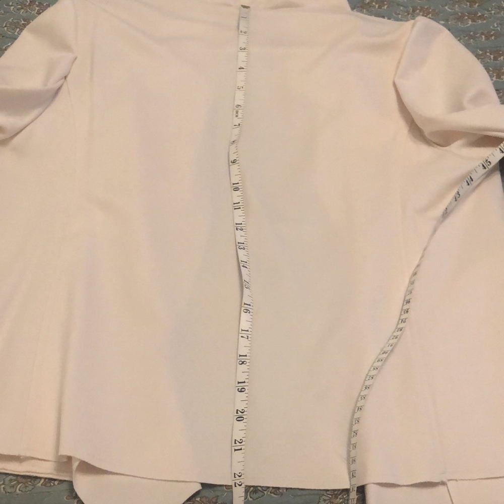 Anne Klein Off-White or Cream Draped Open Front Blazer - Picture 7 of 7